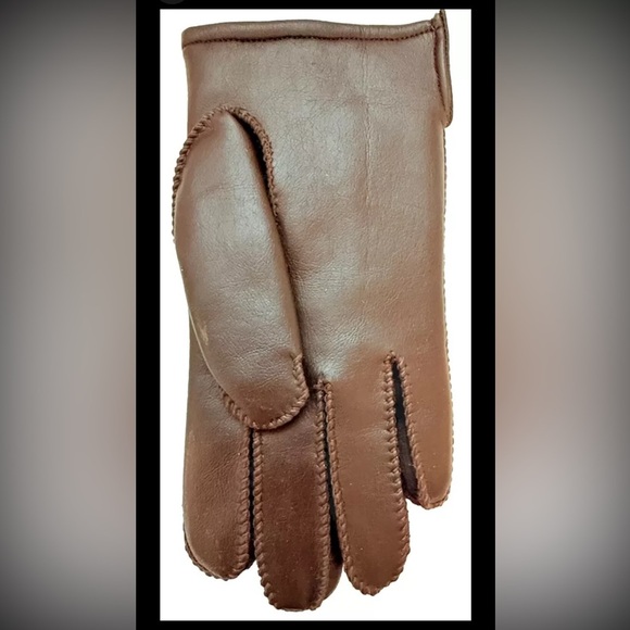 Avon Women’s Vintage Dark Brown Winter Gloves w/Stitching Design Thermal Lining - Picture 7 of 10